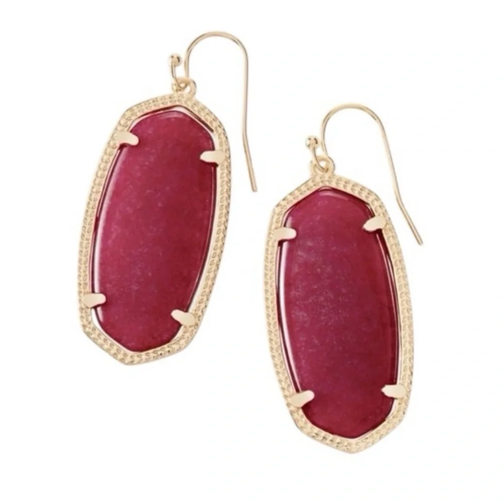 Kendra Scott Maroon Jade Elle Earrings